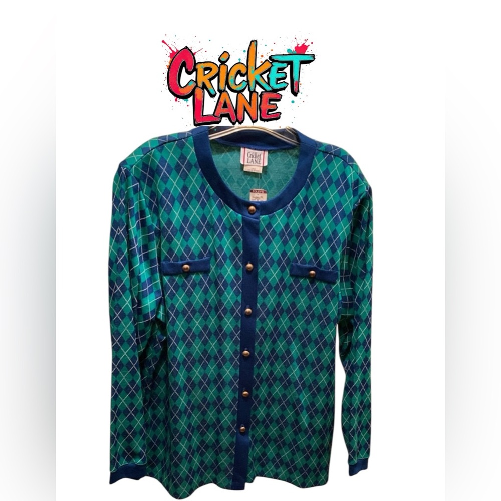 Vintage Cricket Lane button up sweater